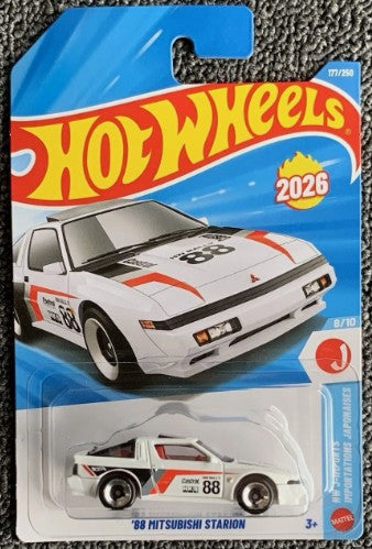 Hot Wheels 2026 #177/250, '88 Mitsubishi Starion, white