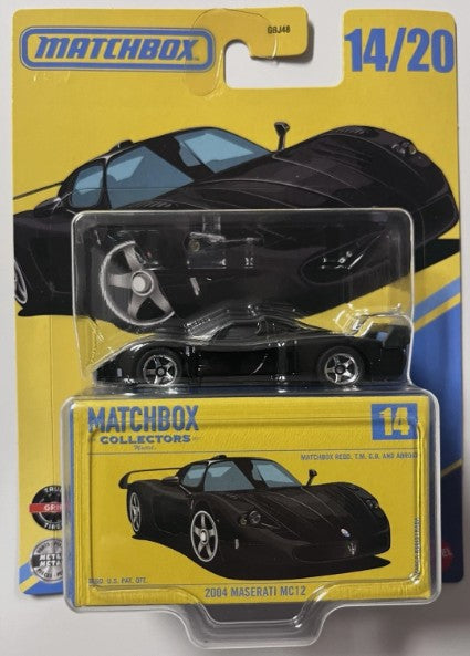 Matchbox 2026 Collectors 14/20, 2004 Maserati MC12, black