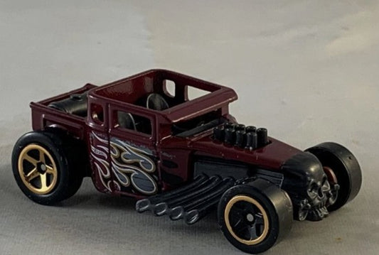 Hot Wheels 2026 #139/250, Bone Shaker, NEW/LOOSE, dark red