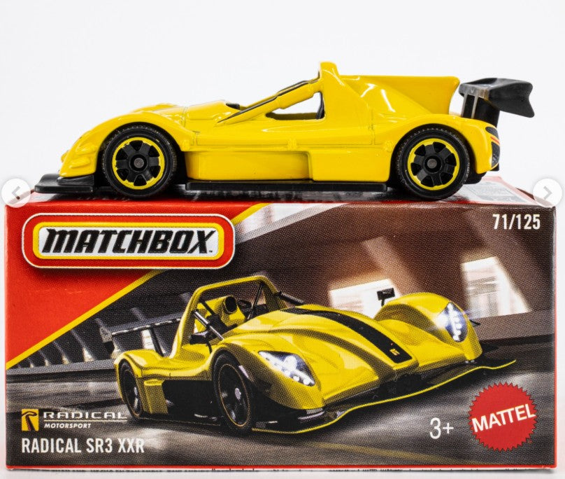 Matchbox 2026 Power Grabs #71/125, Radical SR3 XXR, yellow