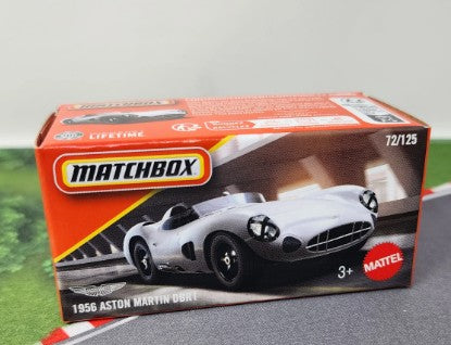 Matchbox 2026 Power Grabs #072/125, 1956 Aston Martin DBR1, light grey