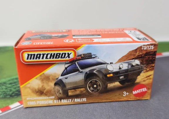 Matchbox 2026 Power Grabs #073/125, 1985 Porsche 911 Rally, grey