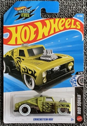 Hot Wheels 2026 #117/250, Erikenstein Rod, satin chartreuse