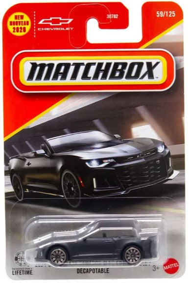 Matchbox 2026 #59/125, 2024 Chevrolet Camaro ZL1 Convertible, matte black