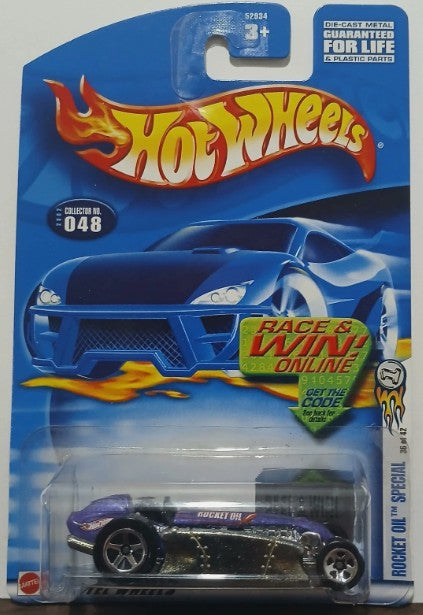 Hot Wheels 2002 #048, Rocket Oil Special, metalflake purple