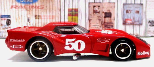 Hot Wheels 2026 Premium Vintage Racing 3/5, '76 Greenwood Corvette, NEW/LOOSE, red