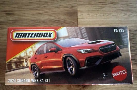 Matchbox 2026 Power Grabs #090/125, 2024 Subaru WRX S3 STI, red