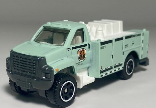 Matchbox 2026 #047/125, GMC 3500 Utility Truck, NEW/LOOSE, national parks green