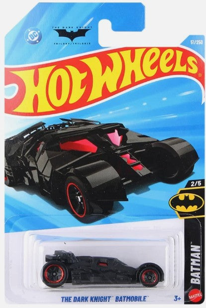 Hot Wheels 2026 #051/250 The Dark Knight Batmobile, matte black
