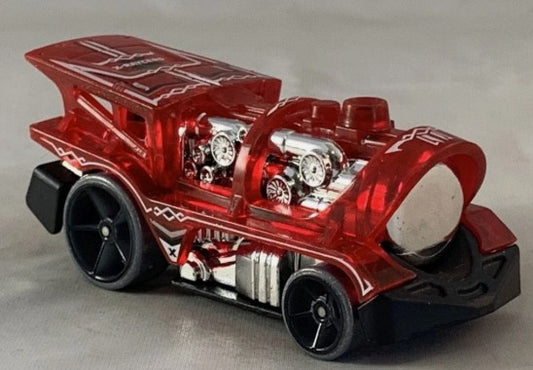 Hot Wheels 2021 #099/250, Loco Motorin', NEW/LOOSE, transparent red
