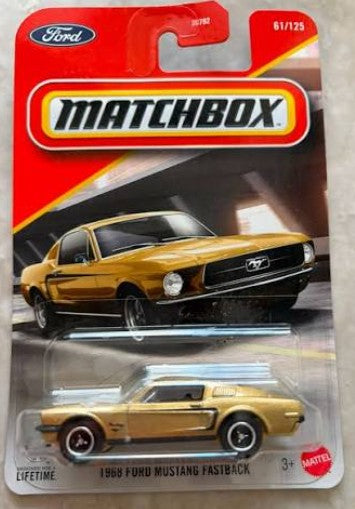 Matchbox 2026 #061/125, 1968 Ford Mustang Fastback, gold