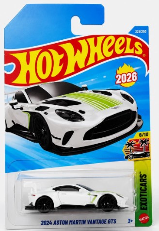 Hot Wheels 2026 #125/250, 2024 Aston Martin Vantage GT3, white