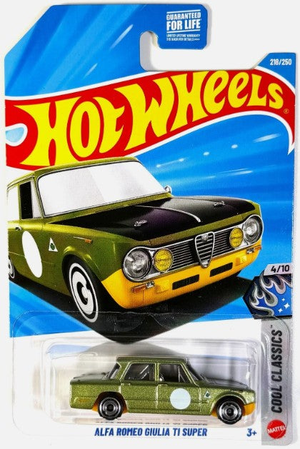 Hot Wheels 2026 #218/250, Alfa Romeo Giulia TI Super, metalflake olive