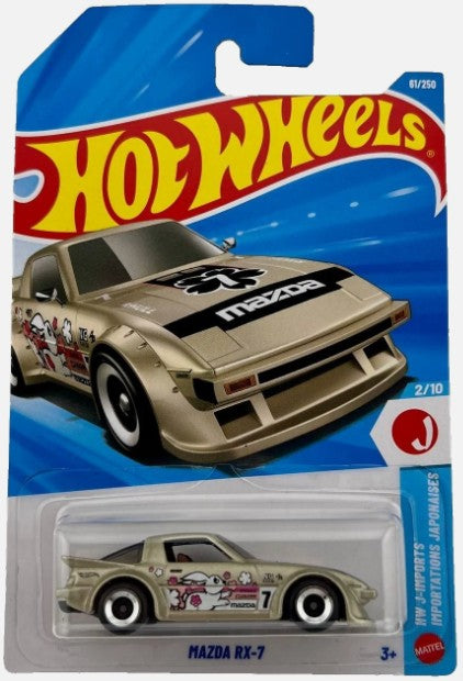 Hot Wheels 2026 #061/250, Mazda RX-7, metalflake champagne