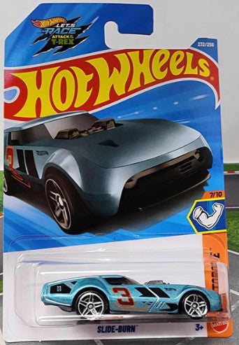 Hot Wheels 2026 #232/250, Slide-Burn, metalflake teal