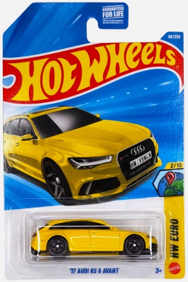 Hot Wheels 2026 #066/250, '17 Audi RS 6 Avant, yellow