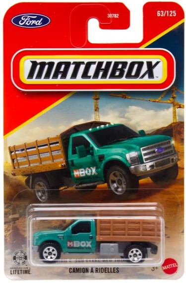 Matchbox 2026 #063/125, Ford F-350 Stake Bed Truck, green