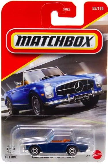 Matchbox 2026 #055/125, 1963 Mercedes Benz 230 SL, blue
