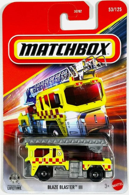 Matchbox 2026 #053/125, Blaze Blaster III, yellow