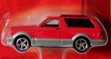 Johnny Lightning, 1992 GMC Typhoon, NEW/LOOSE, bright red/roof rack