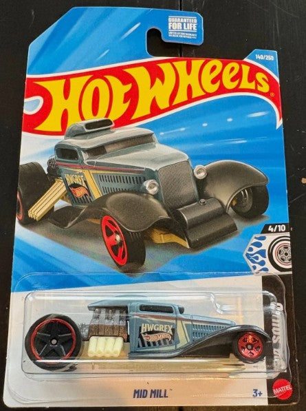 Hot Wheels 2026 #140/250, Mid Mill, satin gunmetal blue
