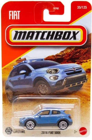 Matchbox 2026 #035/125, 2016 Fiat 500X, blue