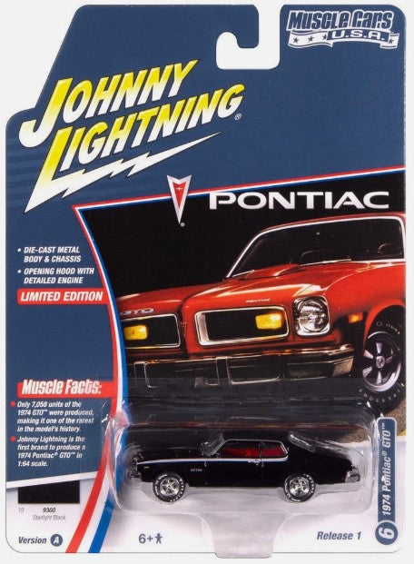 Johnny Lightning Muscle Cars, 1974 Pontiac GTO, starlight black