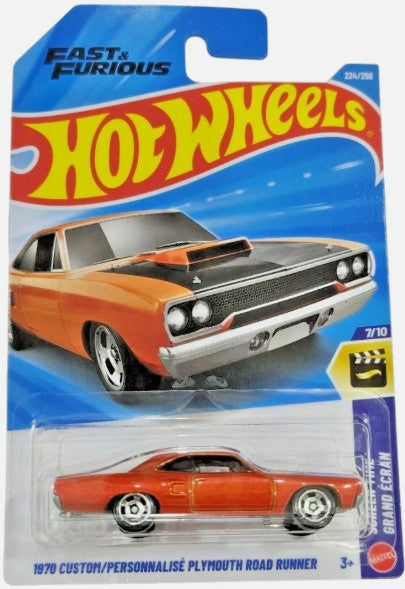Hot Wheels 2026 #224/250, 1970 Custom Plymouth Road Runner, burnt orange