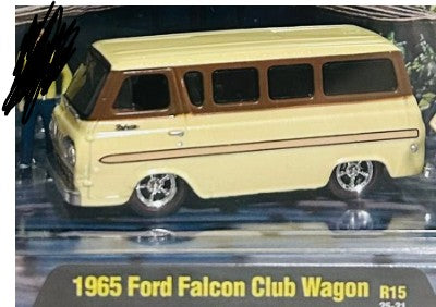 M2 Machines, 1965 Ford Falcon Club Wagon "The Daily Grind", NEW/LOOSE, cream & brown (no figures)