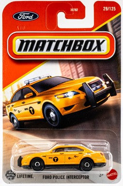 Matchbox 2025 #029/125, Ford Police Interceptor, yellow