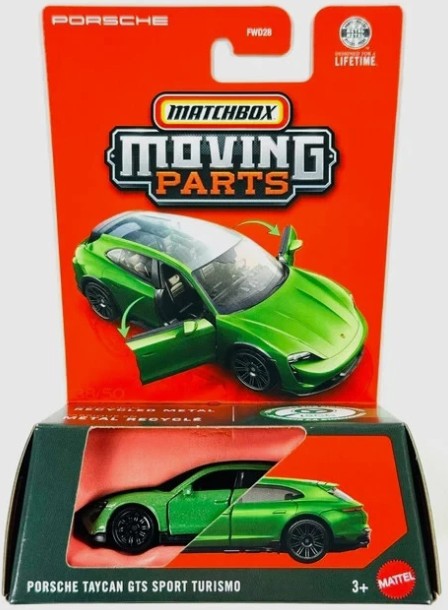 Matchbox 2026 Moving Parts, Porsche Taycan GTS Sport Turismo, green