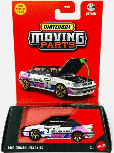 Matchbox 2026 Moving Parts, 1993 Subaru Legacy RS, white