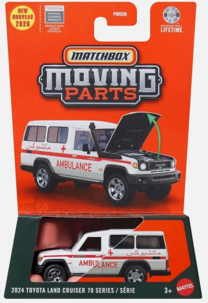 Matchbox 2026 Moving Parts, 2024 Toyota Land Cruiser 70 Series, white