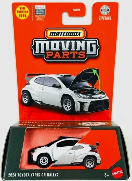 Matchbox 2026 Moving Parts, 2024 Toyota Yaris GR Rally2, white
