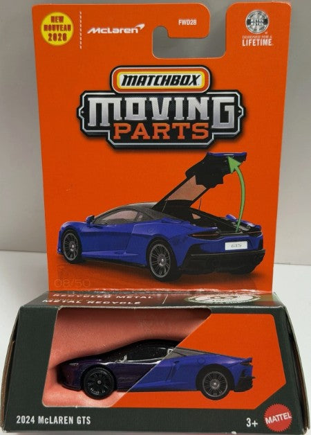 Matchbox 2026 Moving Parts, 2024 McLaren GTS, metallic purple