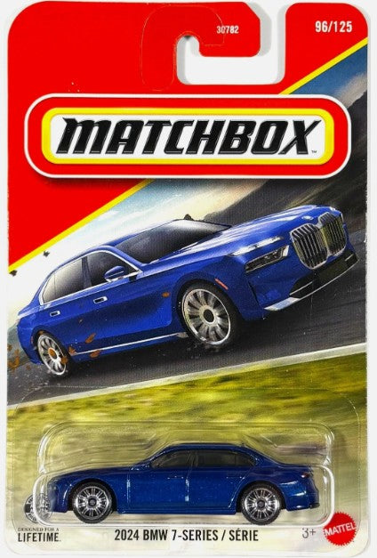 Matchbox 2026 #096/125, 2024 BMW 7-Series, NEW/LOOSE, tanzanite blue metallic