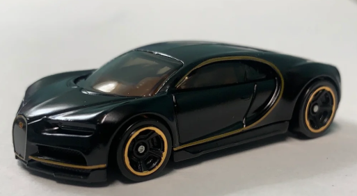 Hot Wheels 2022 Mystery Models (Series 3) 1/10, '16 Bugatti Chiron, NEW/LOOSE, matte carbon black