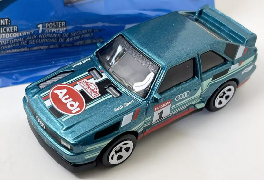 Hot Wheels 2024 Mystery Models (Series 3) 1/10, '84 Audi Sport Quattro, NEW/LOOSE, metalflake teal