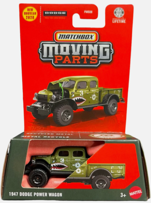 Matchbox 2026 Moving Parts, 1947 Dodge Power Wagon, olive green