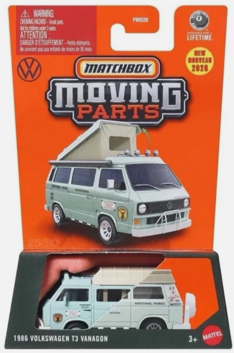 Matchbox 2026 Moving Parts, 1986 Volkswagen T3 Vanagon, mint green