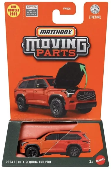 Matchbox 2025 Moving Parts, 2024 Toyota Sequoia TRD Pro, orange