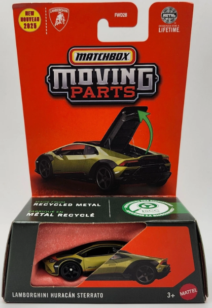 Matchbox 2025 Moving Parts, Lamborghini Huracan Sterrato, olive green
