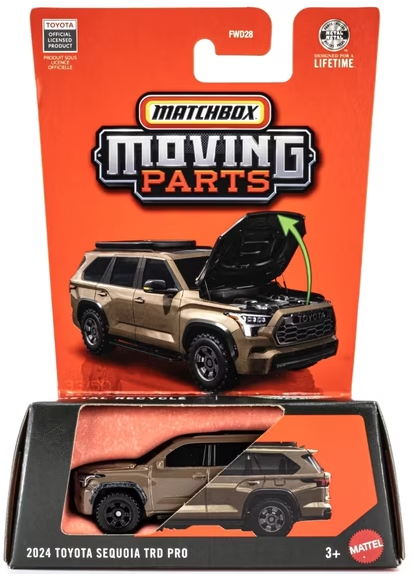 Matchbox 2026 Moving Parts, 2024 Toyota Sequoia TRD Pro, brown