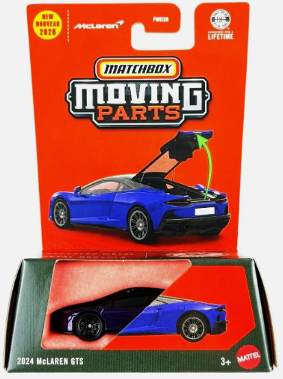 Matchbox 2026 Moving Parts, 2024 McLaren GTS, metallic purple