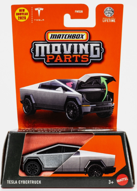 Matchbox 2025 Moving Parts, Tesla Cybertruck, silver