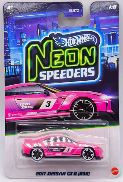 Hot Wheels 2026 Neon Speeders, 2017 Nissan GT-R (R35), pink
