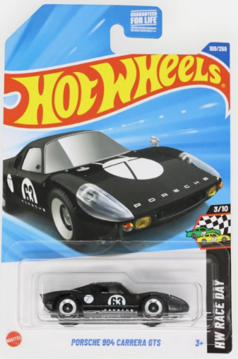 Hot Wheels 2025 #100/250 Porsche 904 Carrera GTS, black