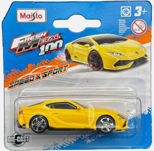 Maisto, Fresh Metal 100 Collection, 2022 Toyota GR Supra, yellow