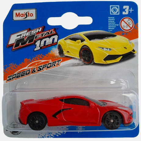 Maisto, Fresh Metal 100 Collection, 2020 Chevrolet Corvette Coupe Z51 C8, red