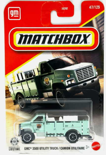 Matchbox 2026 #047/100, GMC 3500 Utility Truck, national parks green